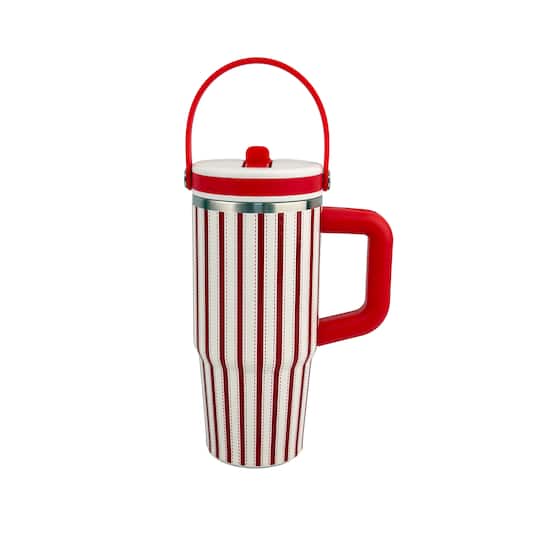 20 oz Red & White Stripes Stainless Steel Insulated Cold Drink Tumbler by Ashland® | 20 fl oz | Michaels®